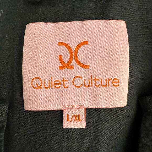 Quiet Culture Star Embroidered Black Pajama Party Maxi Dress Gown L/XL - Picture 8 of 9